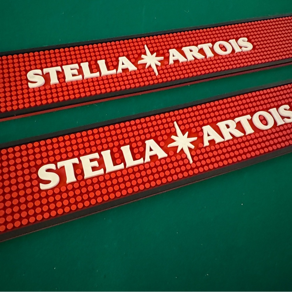 Professional Bar Spill Mats Bud Light Stella Artois - SET of 4 - Picture 7 of 10